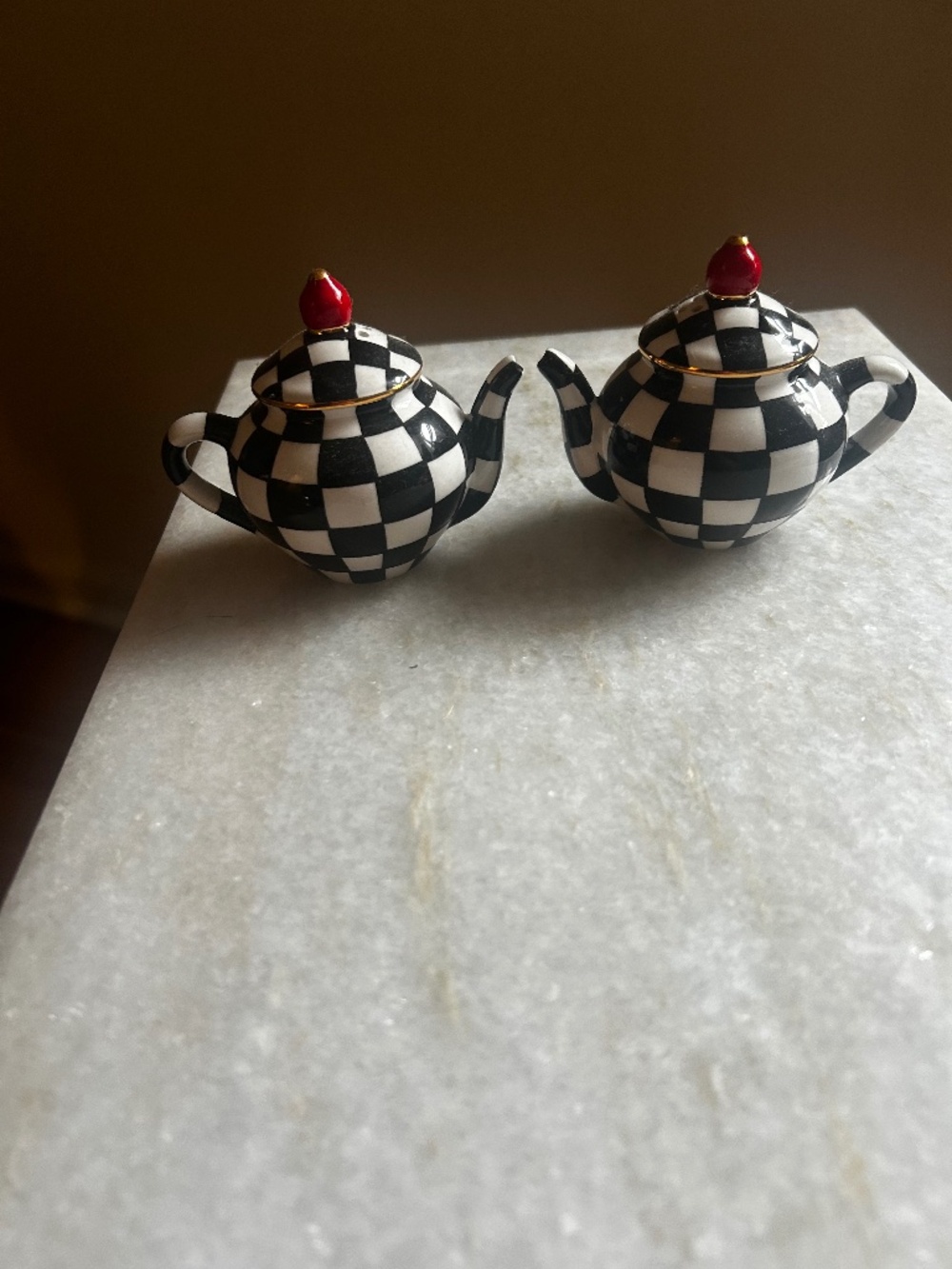 Mackenzie Childs Teapot Salt & Pepper Shakers